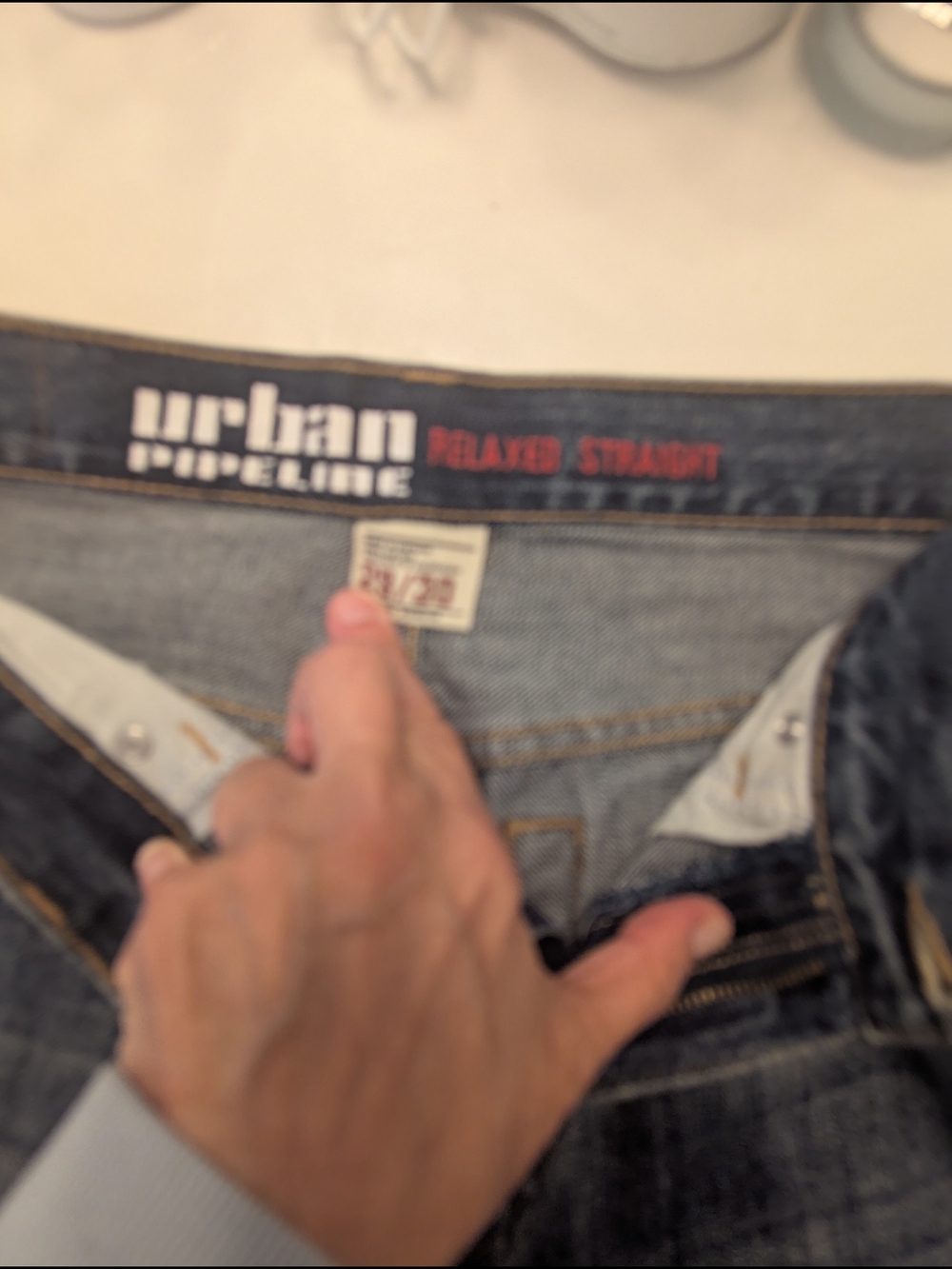 urban pipeline Men's Relaxed Straight Dark Blue Jeans